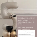 DIY Black, Cream & Gold Luxe Birthday Balloon Sculpture - Customisable Numbers| Perfect for Milestone Birthdays | Number Balloons 18th, 21st