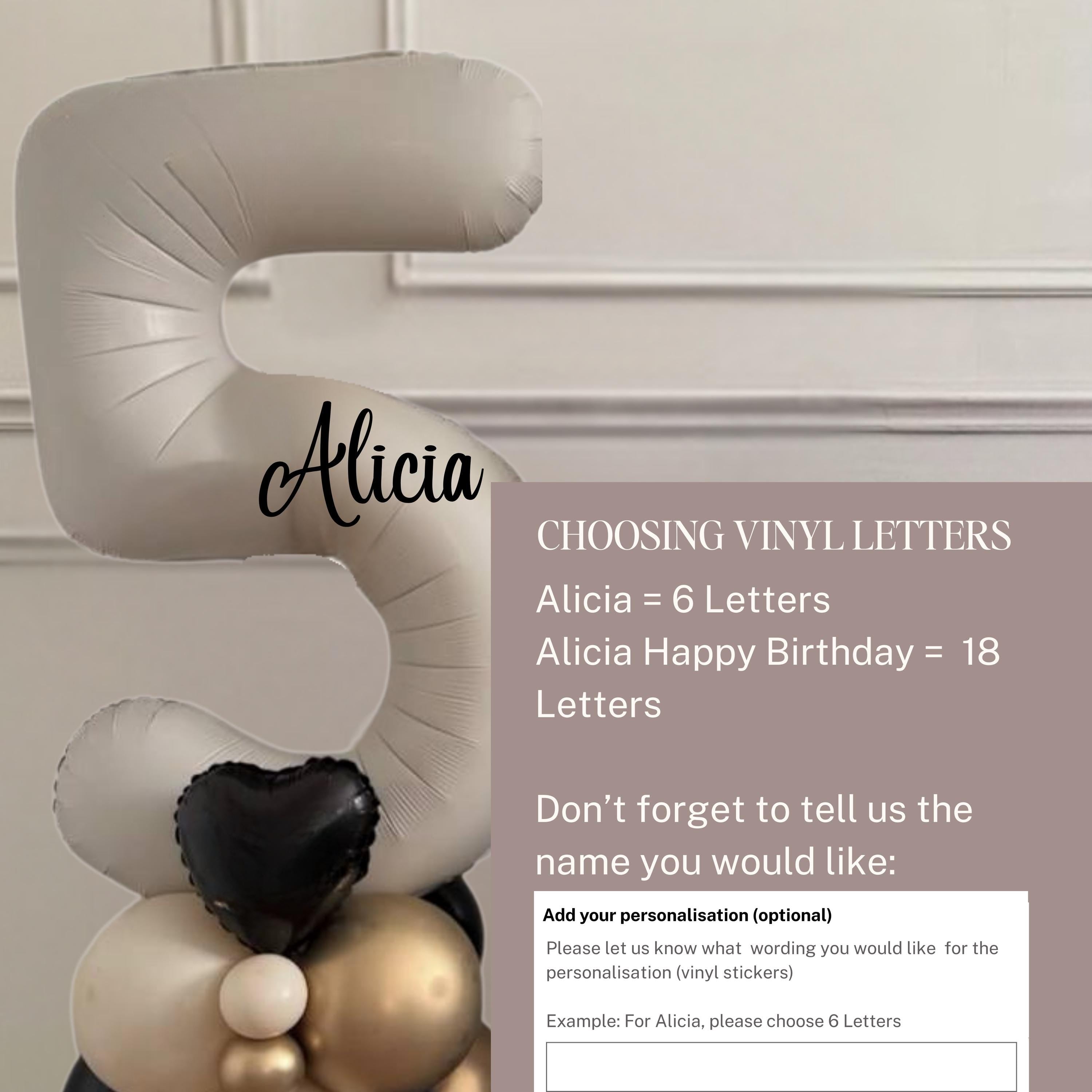 DIY Black, Cream & Gold Luxe Birthday Balloon Sculpture - Customisable Numbers| Perfect for Milestone Birthdays | Number Balloons 18th, 21st