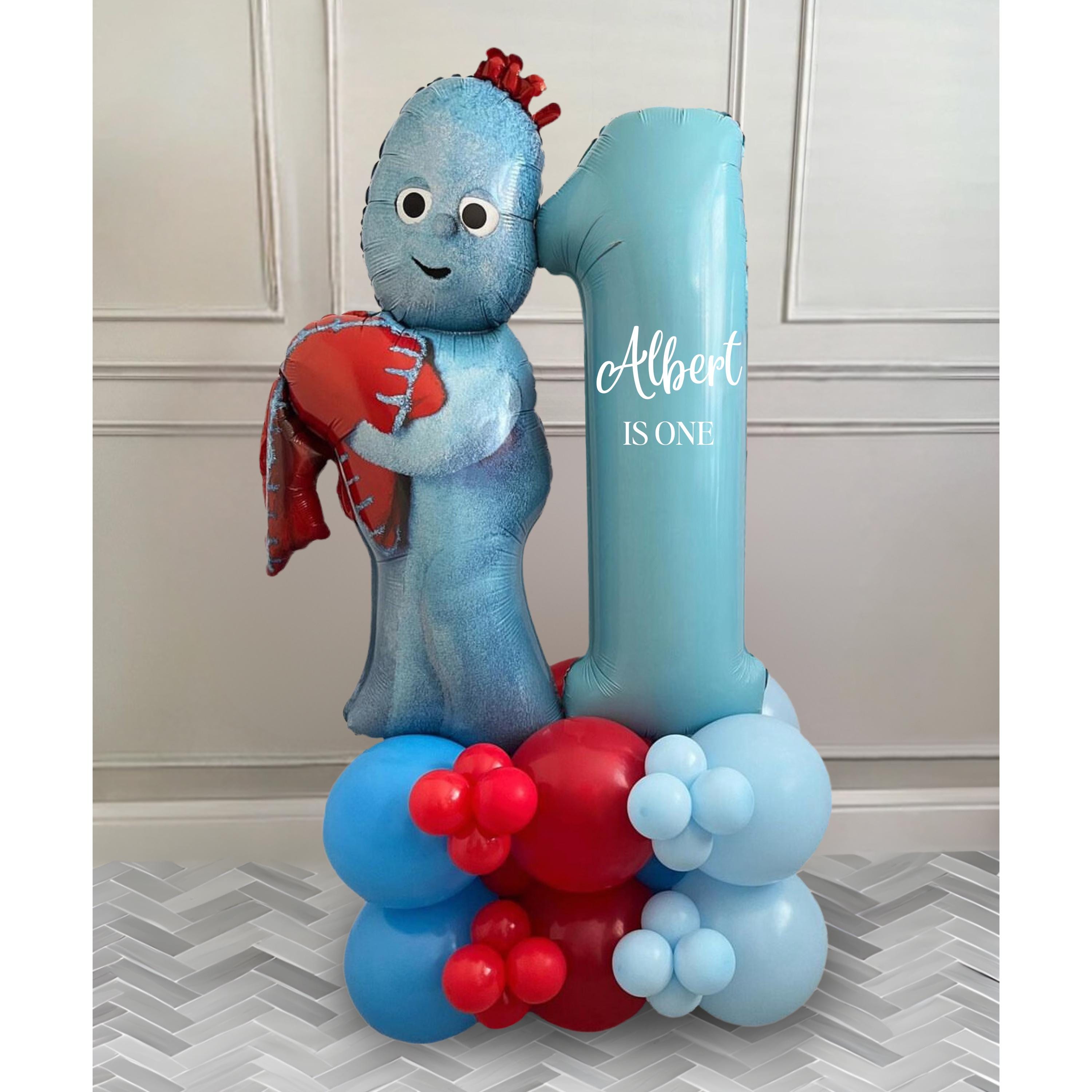 DIY Igglepiggle Personalised Birthday Balloon Display | Birthday Party Balloons| In the Night Garden Party| kids birthday number tower