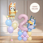 DIY Luxe Bluey Personalised Birthday Balloon Display | Birthday Party Balloons|Personalised balloons| Bluey Party|kids birthday number tower