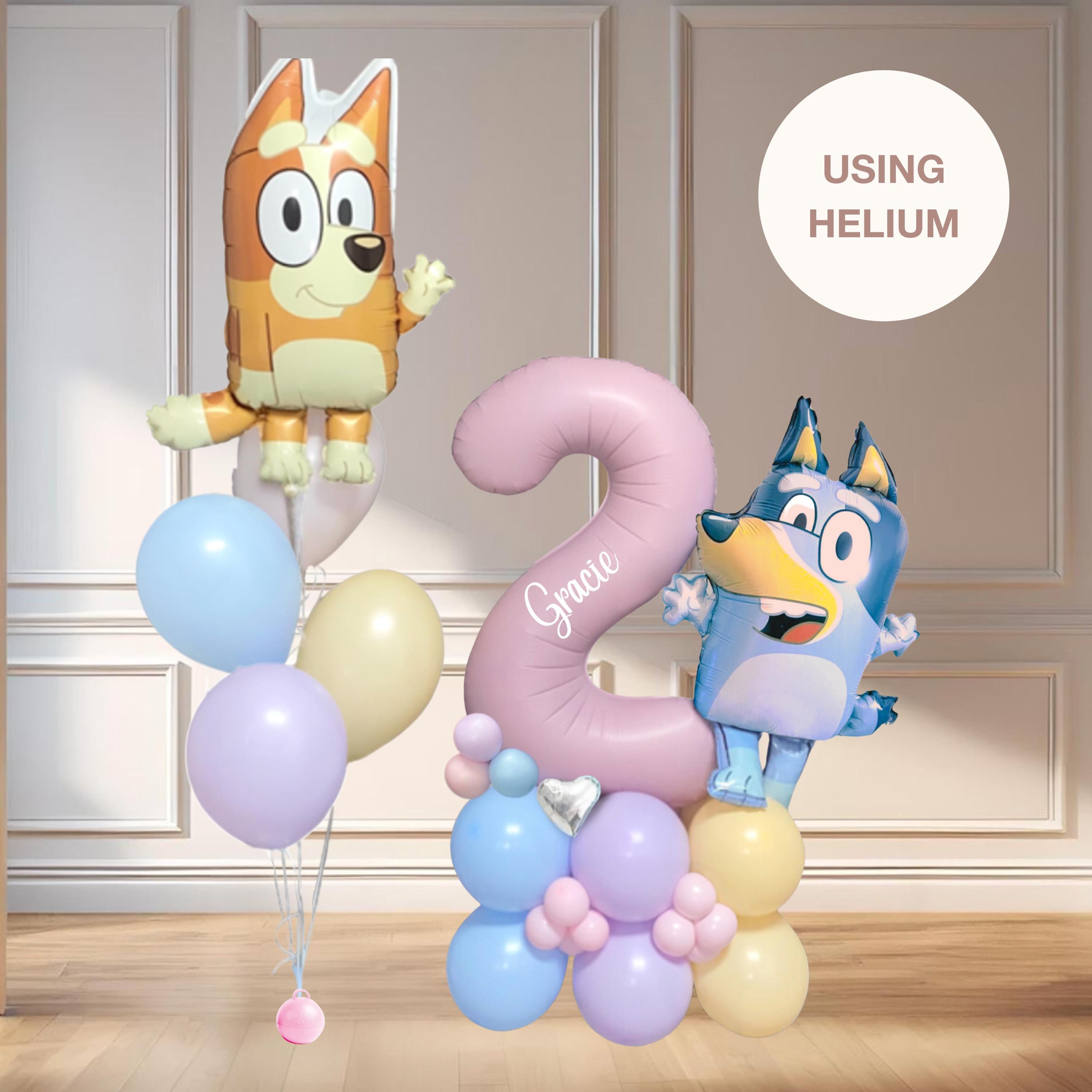 DIY Luxe Bluey Personalised Birthday Balloon Display | Birthday Party Balloons|Personalised balloons| Bluey Party|kids birthday number tower