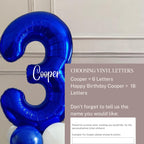 DIY Birthday Balloon Sculpture – Blue & White – Customisable Numbers | Perfect for Milestone Birthdays | Number Balloons 13th, 21st, 30th