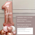DIY Luxe Rose Gold Balloon Stack | Customisable Numbers | No Helium Birthday Balloons