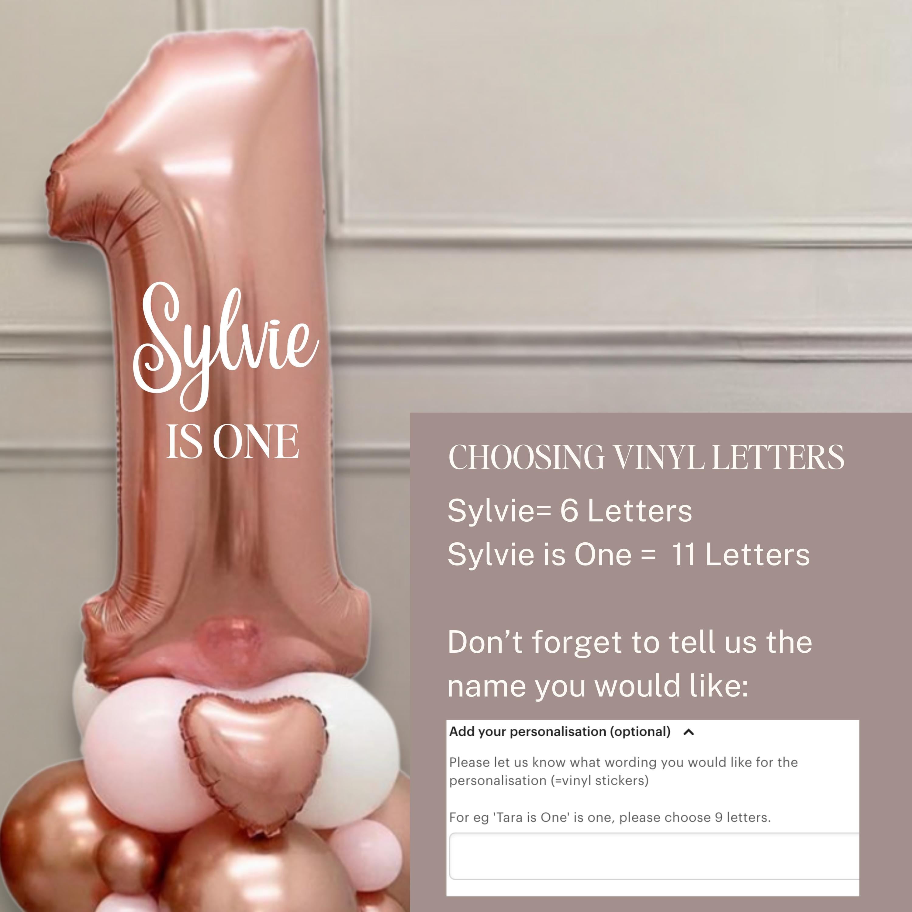 DIY Luxe Rose Gold Balloon Stack | Customisable Numbers | No Helium Birthday Balloons