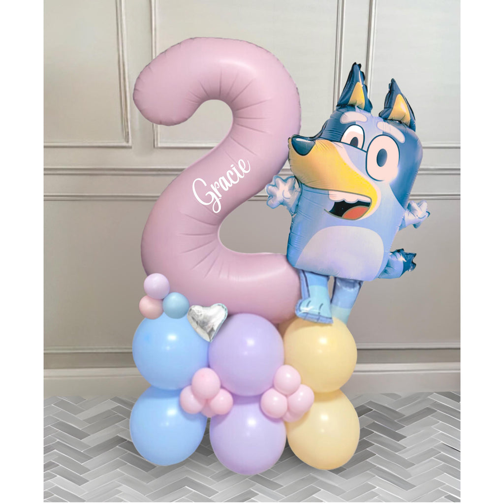 DIY Luxe Bluey Personalised Birthday Balloon Display | Birthday Party Balloons|Personalised balloons| Bluey Party|kids birthday number tower