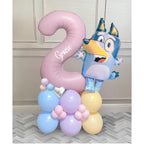 DIY Luxe Bluey Personalised Birthday Balloon Display | Birthday Party Balloons|Personalised balloons| Bluey Party|kids birthday number tower