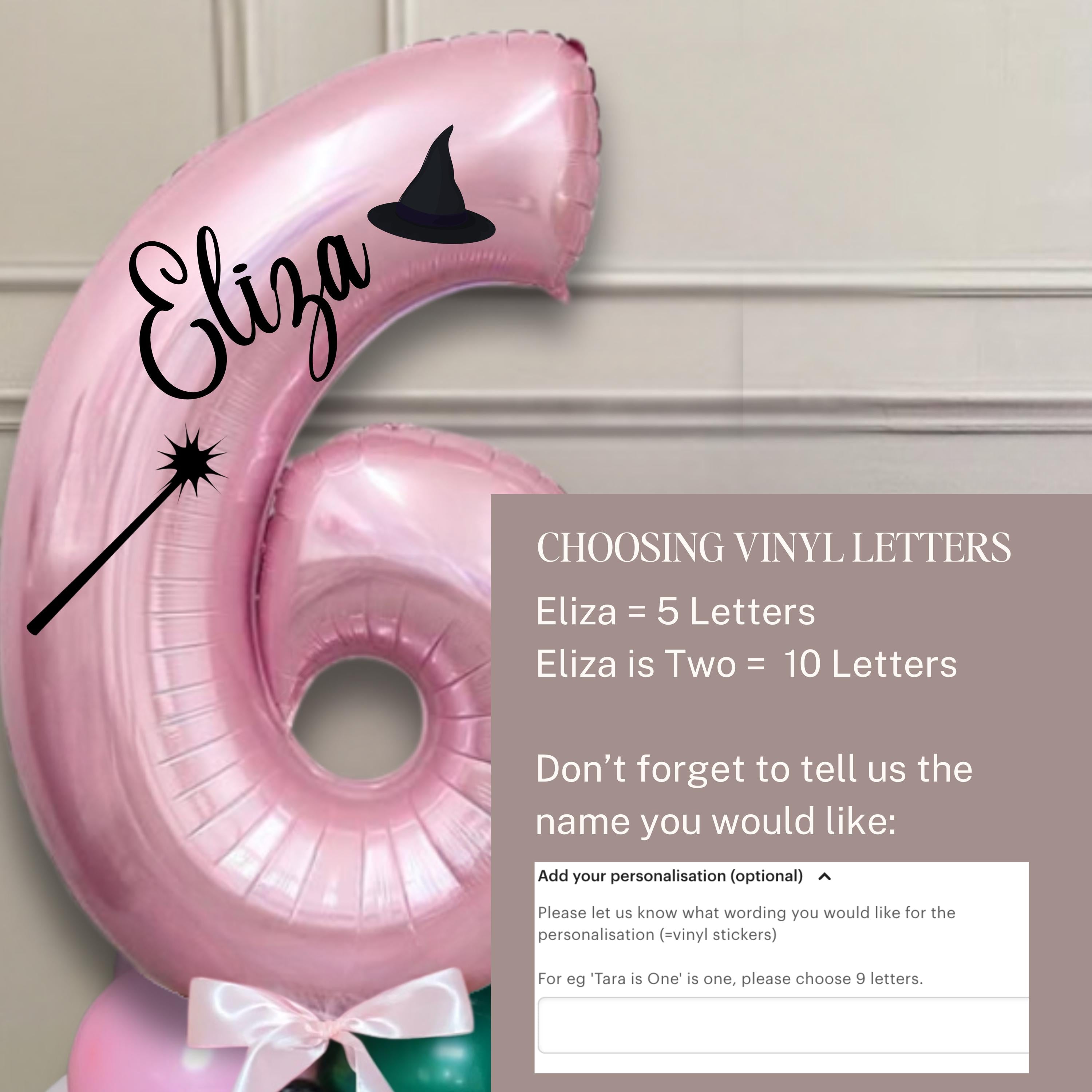 DIY Wicked Personalised Balloon Sculpture Kit | No Helium| Wicked Balloon Stack | Personalised birthday balloons | Elphaba Galinda Balloons