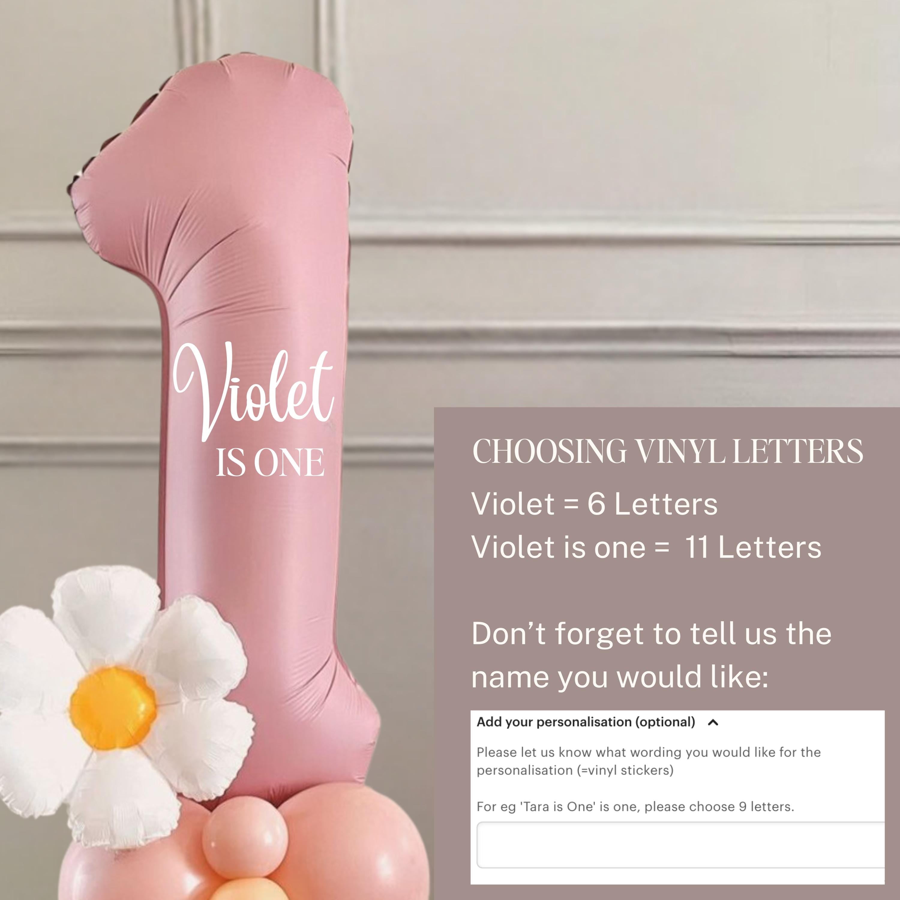 DIY Daisy Balloons Sculpture | No Helium| Girls Balloons Stack |Personalised balloons| Pink Number Balloons|Balloon Display for 1st Birthday