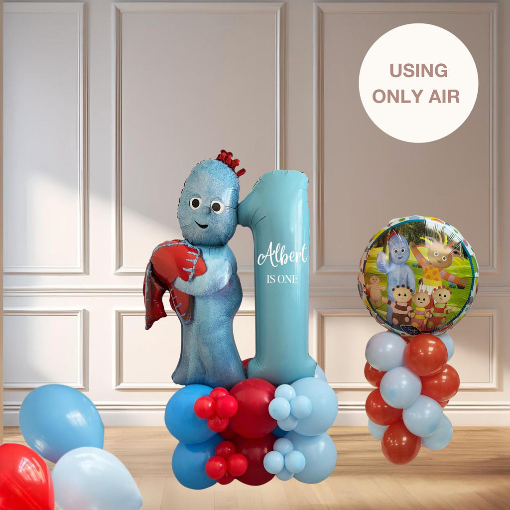 DIY Igglepiggle Personalised Birthday Balloon Display | Birthday Party Balloons| In the Night Garden Party| kids birthday number tower