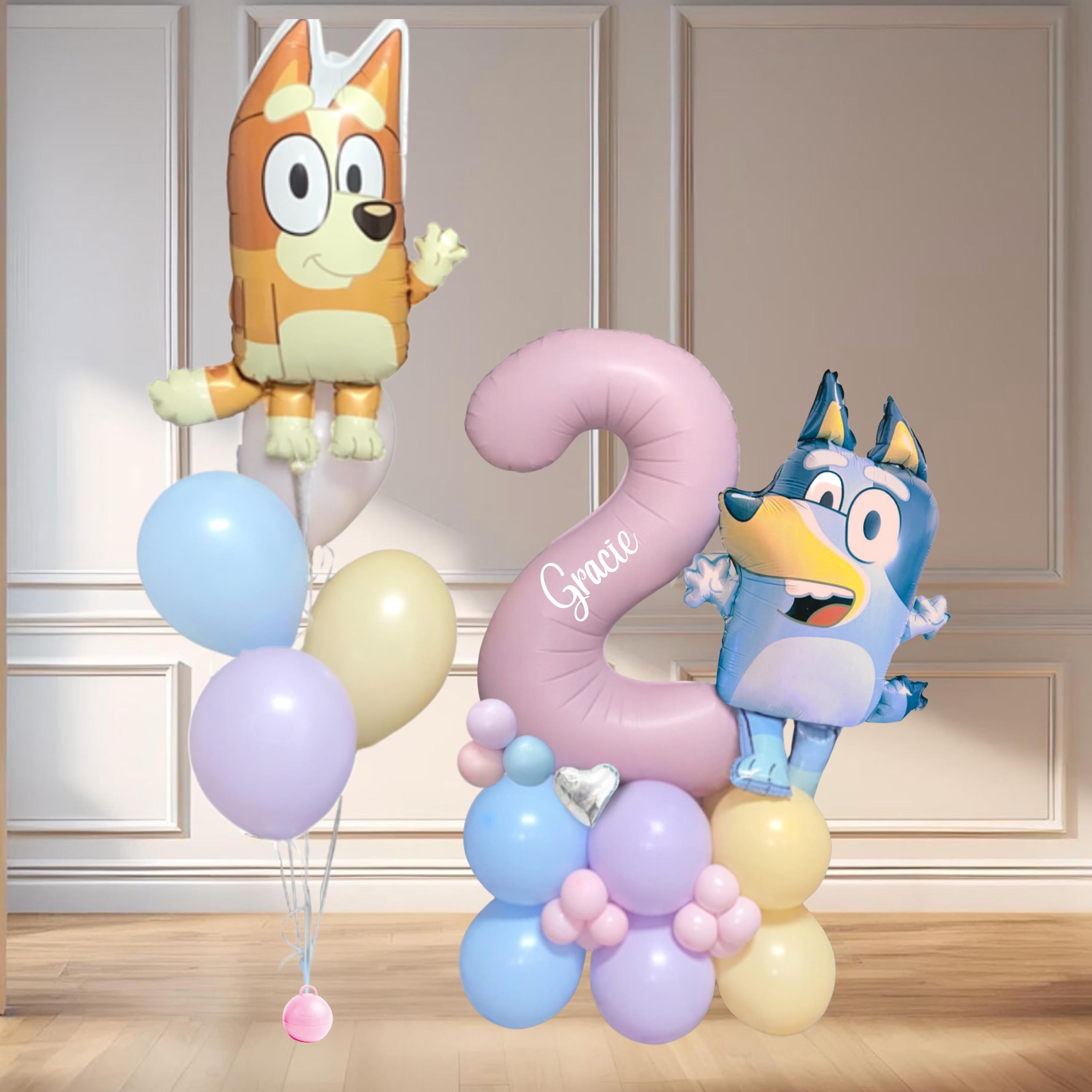 DIY Luxe Bluey Personalised Birthday Balloon Display | Birthday Party Balloons|Personalised balloons| Bluey Party|kids birthday number tower