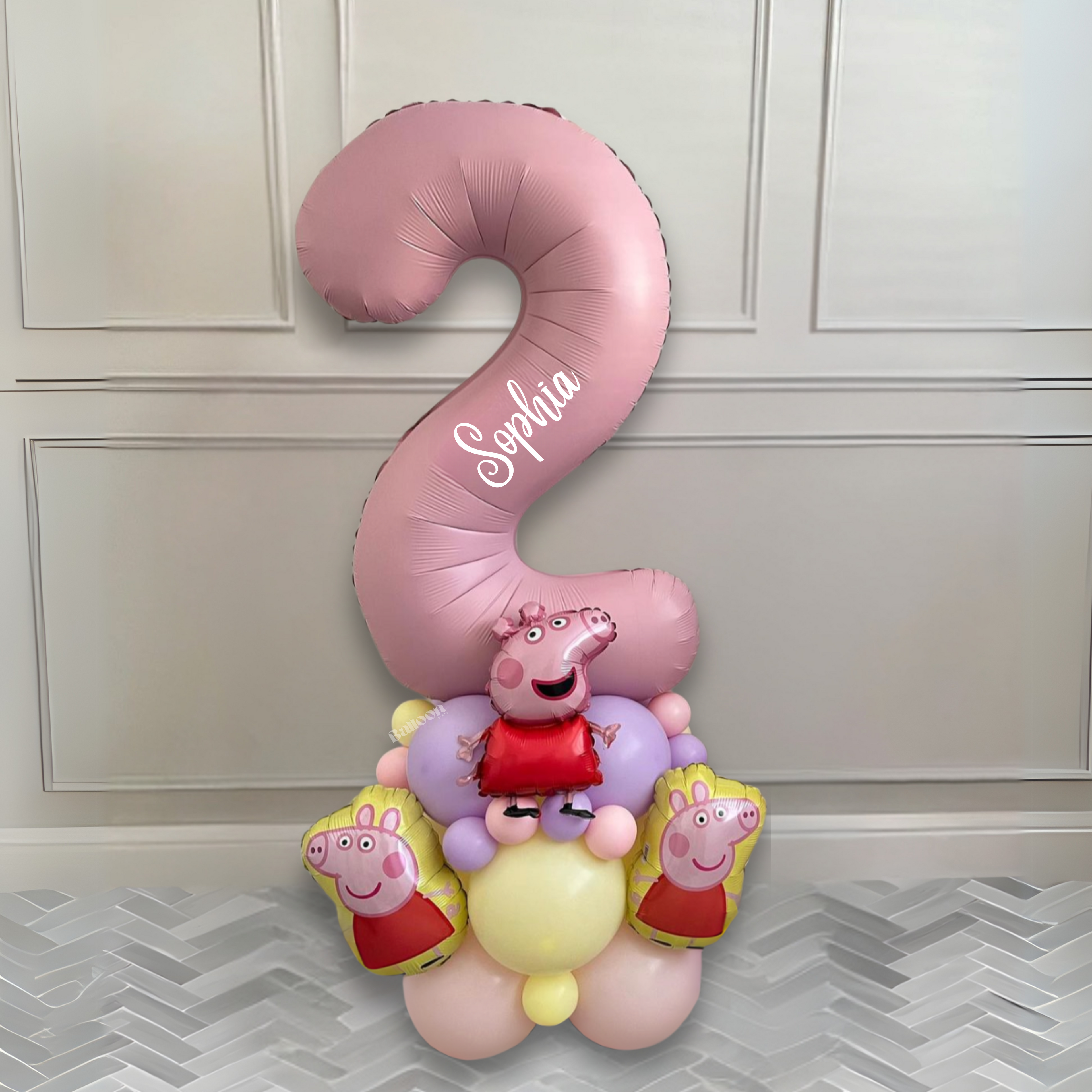 DIY Peppa Pig Balloon Stack | No Helium | Personalised Birthday Balloons