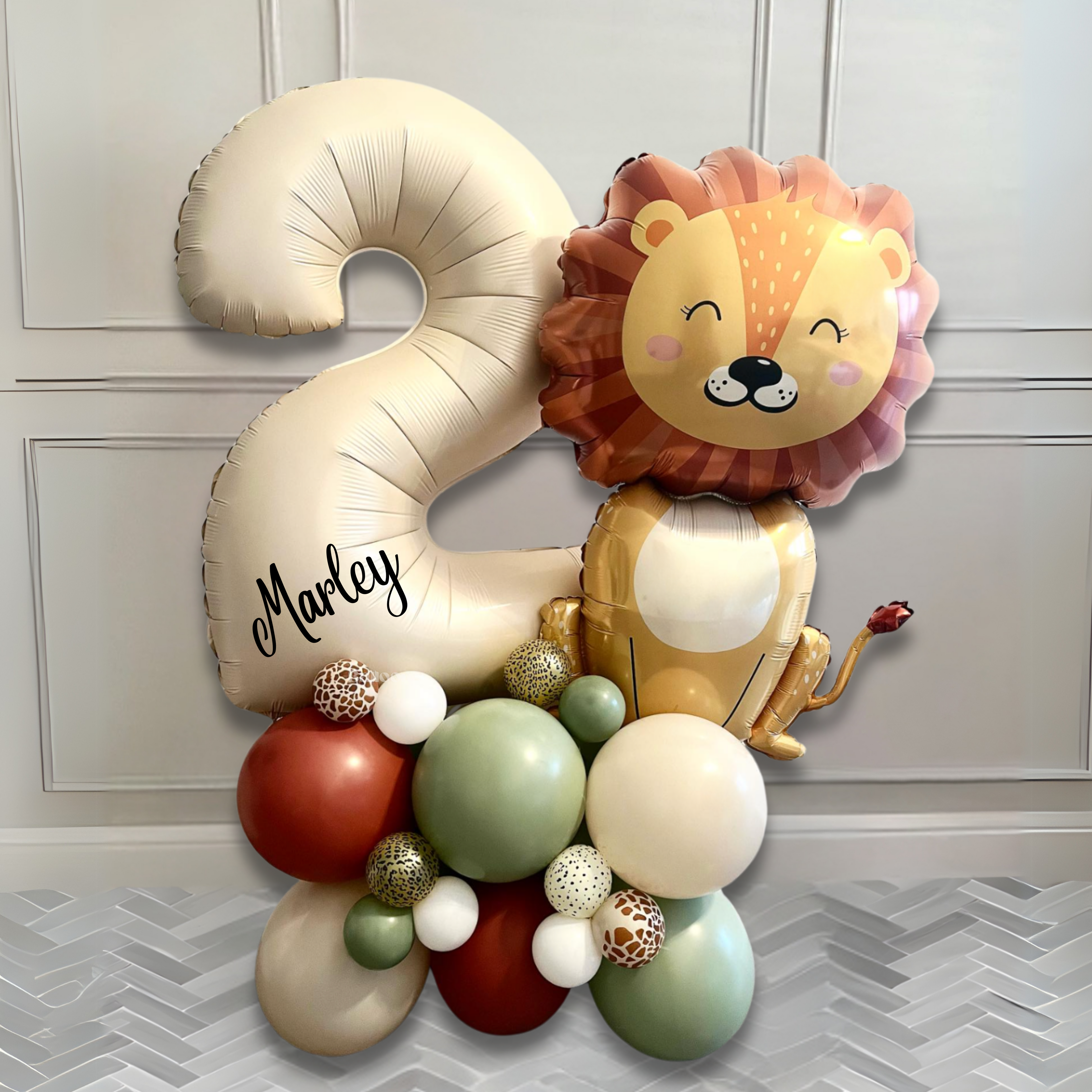 Lion Safari Balloon Stack - DIY Birthday Kit