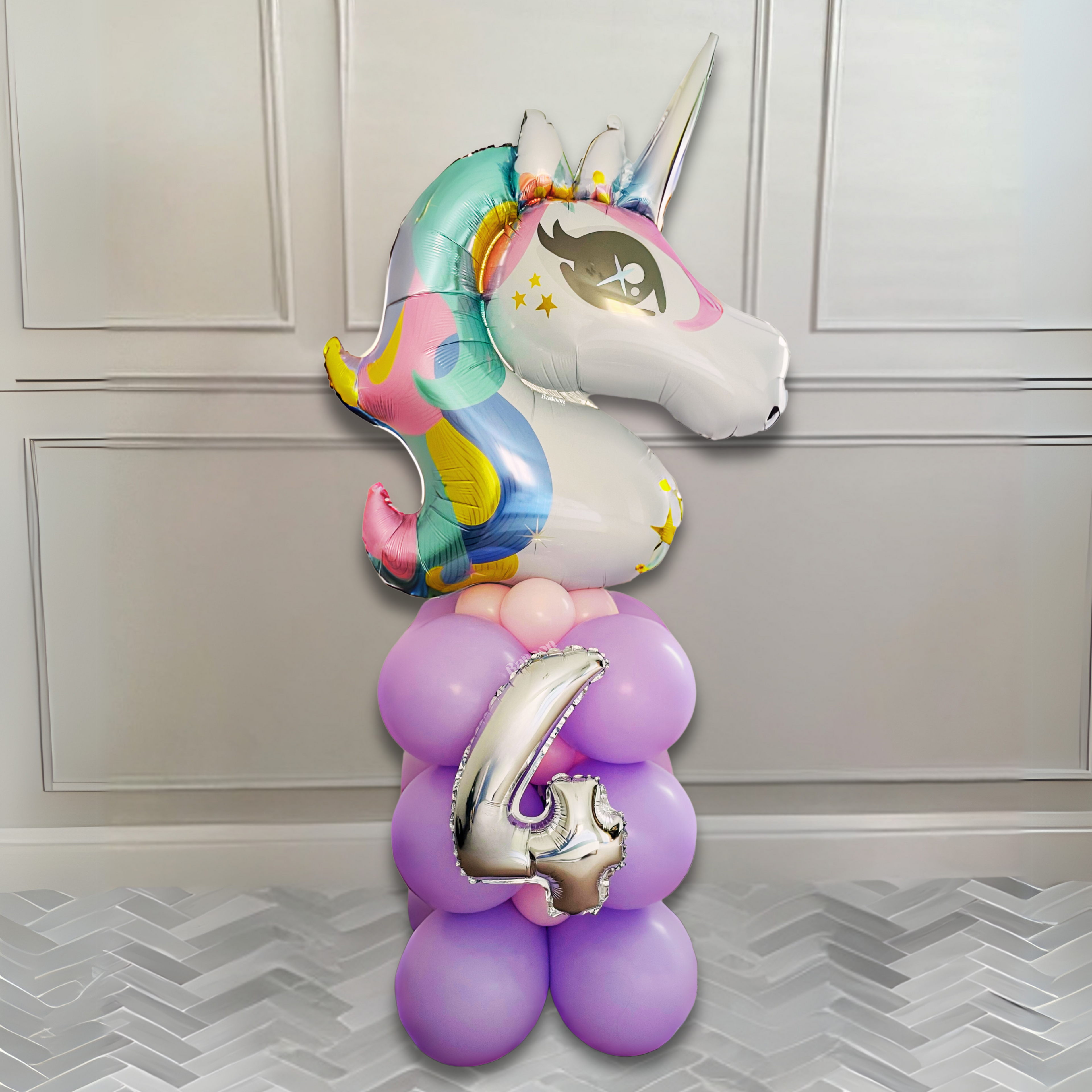 DIY Unicorn Balloon Stack Kit - Personalised Birthday Party Decorations