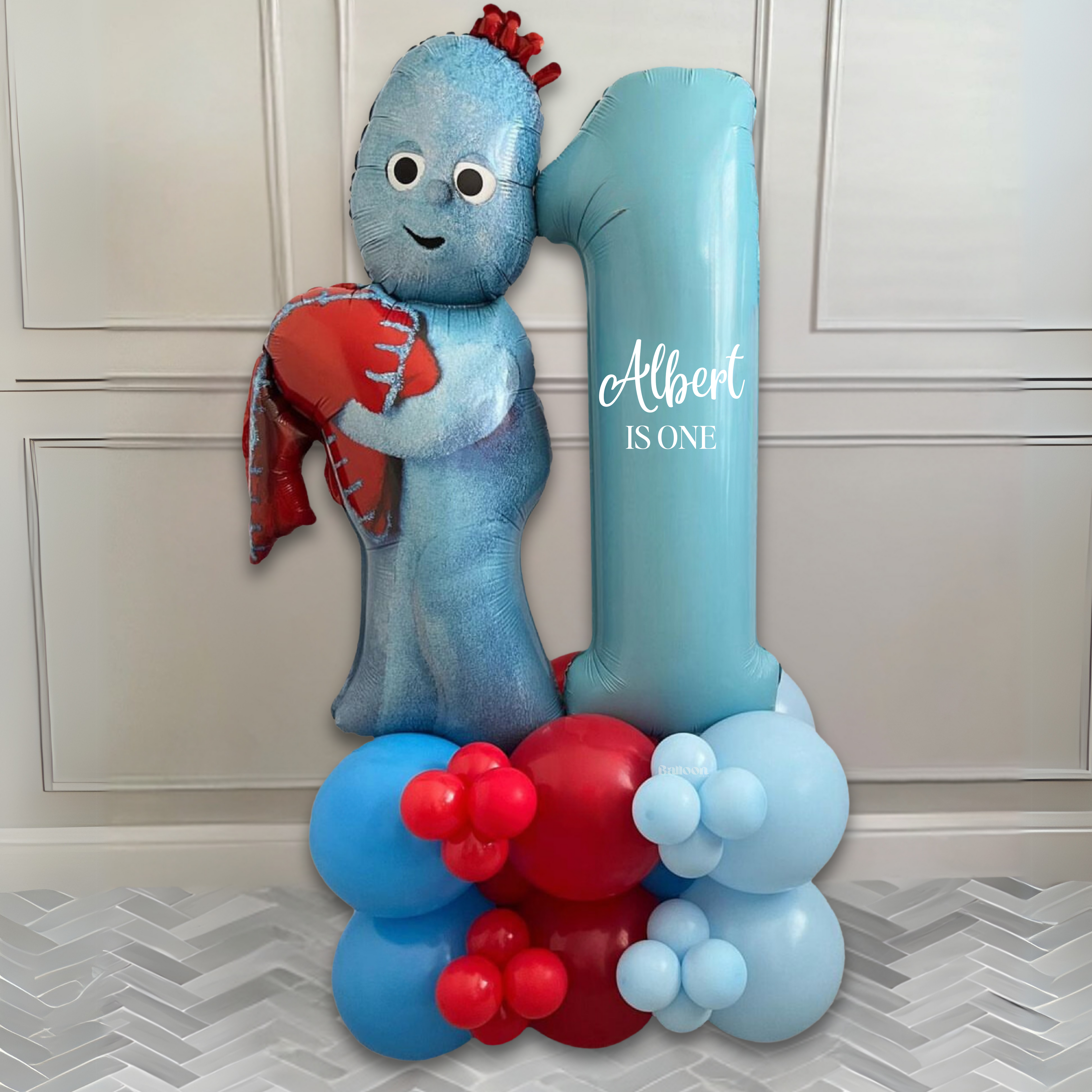 DIY Igglepiggle Personalised Balloon Sculpture Kit | No Helium| In the Nightgarden Balloon | Personalised birthday balloons | 1st birthday