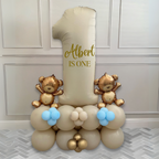 DIY Large Teddy Bear Balloon Sculpture|Personalised balloons| First Birthday Party Decoration| Boys 1st Birthday Balloon | Kids Party
