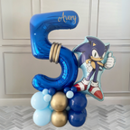 DIY Sonic the Hedgehog Personalised Balloon Sculpture Kit | No Helium Needed | Sonic Balloon | Personalised birthday balloon | 5th birthday