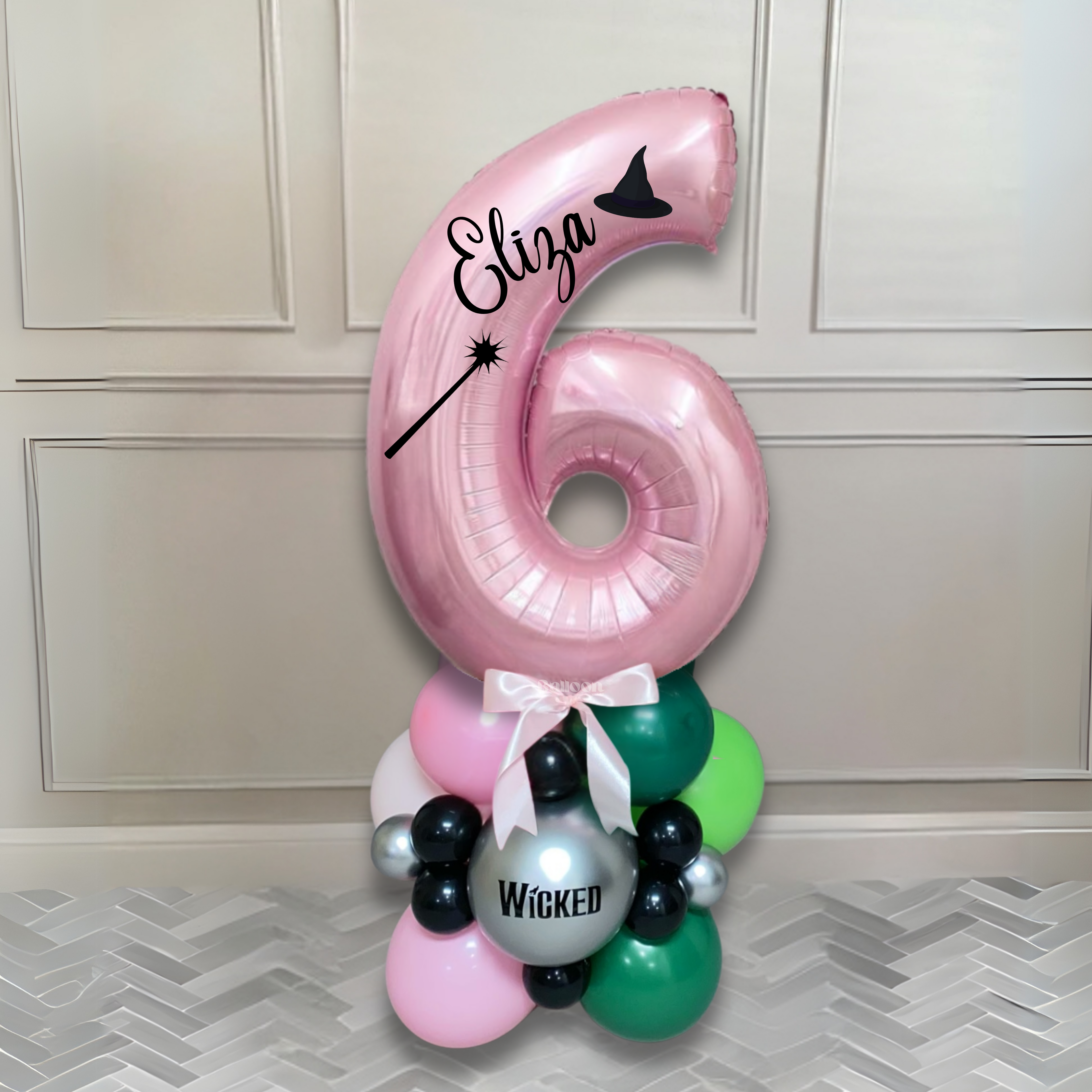 DIY Wicked Personalised Balloon Sculpture Kit | No Helium| Wicked Balloon Stack | Personalised birthday balloons | Elphaba Galinda Balloons