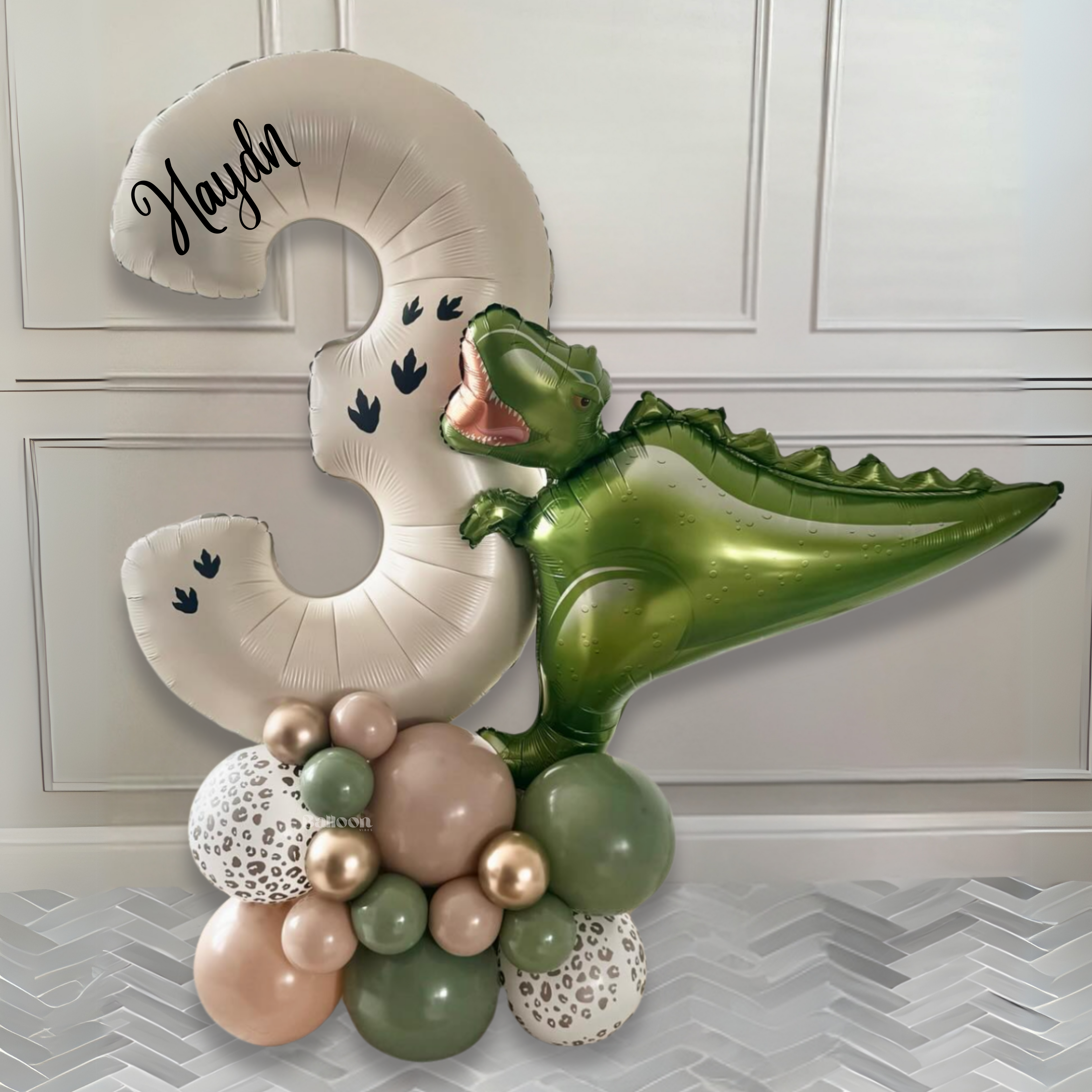 DIY Large T-Rex Personalised Balloon Sculpture Kit | No Helium| Dinosaur Balloon Stack | Personalised birthday balloons | Dino Balloons